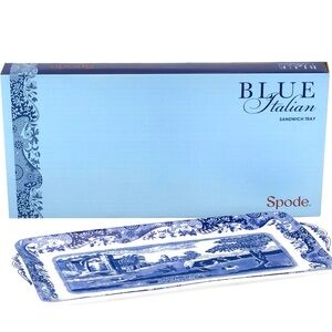 Spode Blue and White Porcelain 13” Sandwich Tray- like new